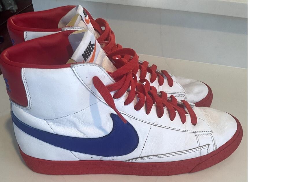Men's Nike Hightop Red/White/Blue Blazers Size 13